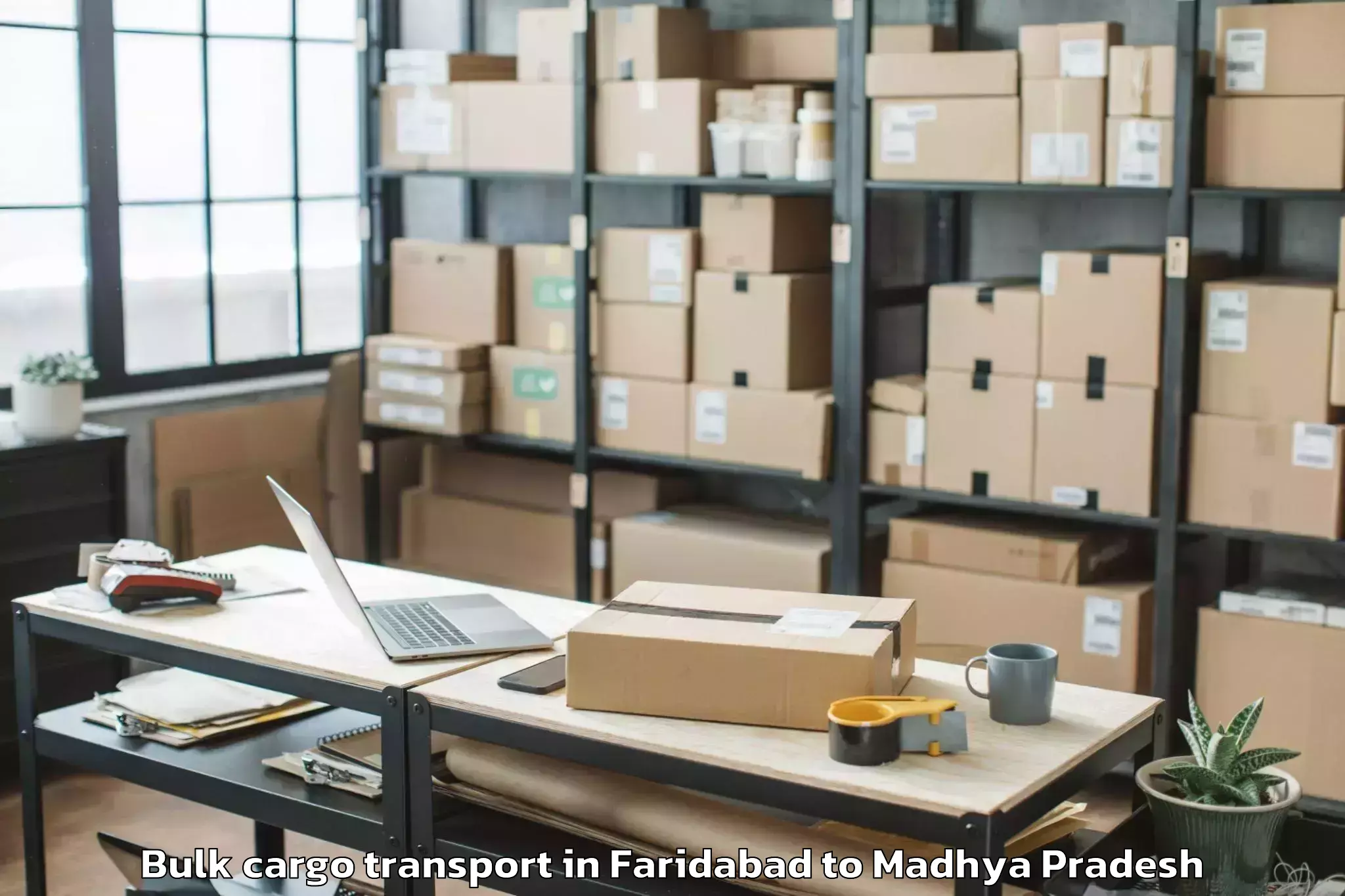 Book Faridabad to Manawar Bulk Cargo Transport Online